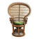Peacock Emmanuelle high wing back wicker throne armchair