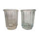 Pair of pots to jams in glass fluted on foot early 20th e