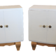 2 tables de chevet blanc