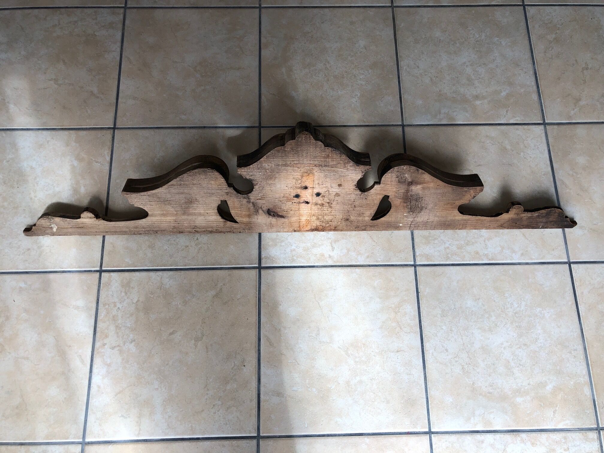 Ibex wooden pediment