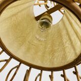 Vintage rattan pendant lamp 60s
