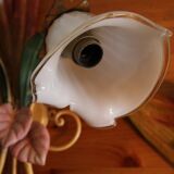 Bouquet of Flowers wall light in painted metal and glass tulip lampshade