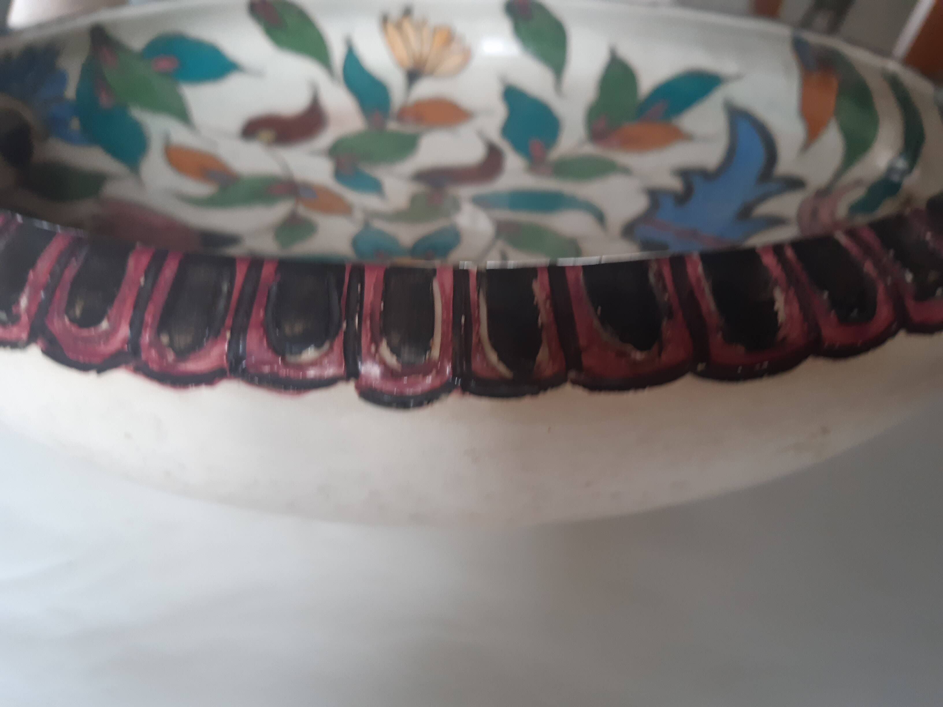 Large ceramic dish from Vallauris signed Jérôme Massier