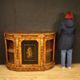 Buffet anglais en marqueterie, 20e siècle