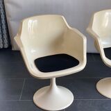 Pair of space age tulip style chairs