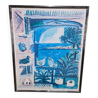 Henri Deschamps Lita. / Colored lithograph / Côte d'Azur