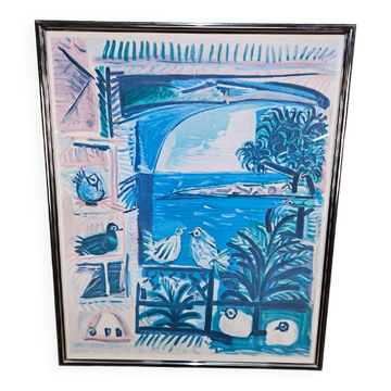 Henri Deschamps Lita. / Colored lithograph / Côte d'Azur