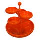 Set de bols en plastique orange Emsa Allemagne vintage