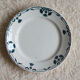 Set of 6 flat plates dark green garland old earthenware Badonviller Dinan