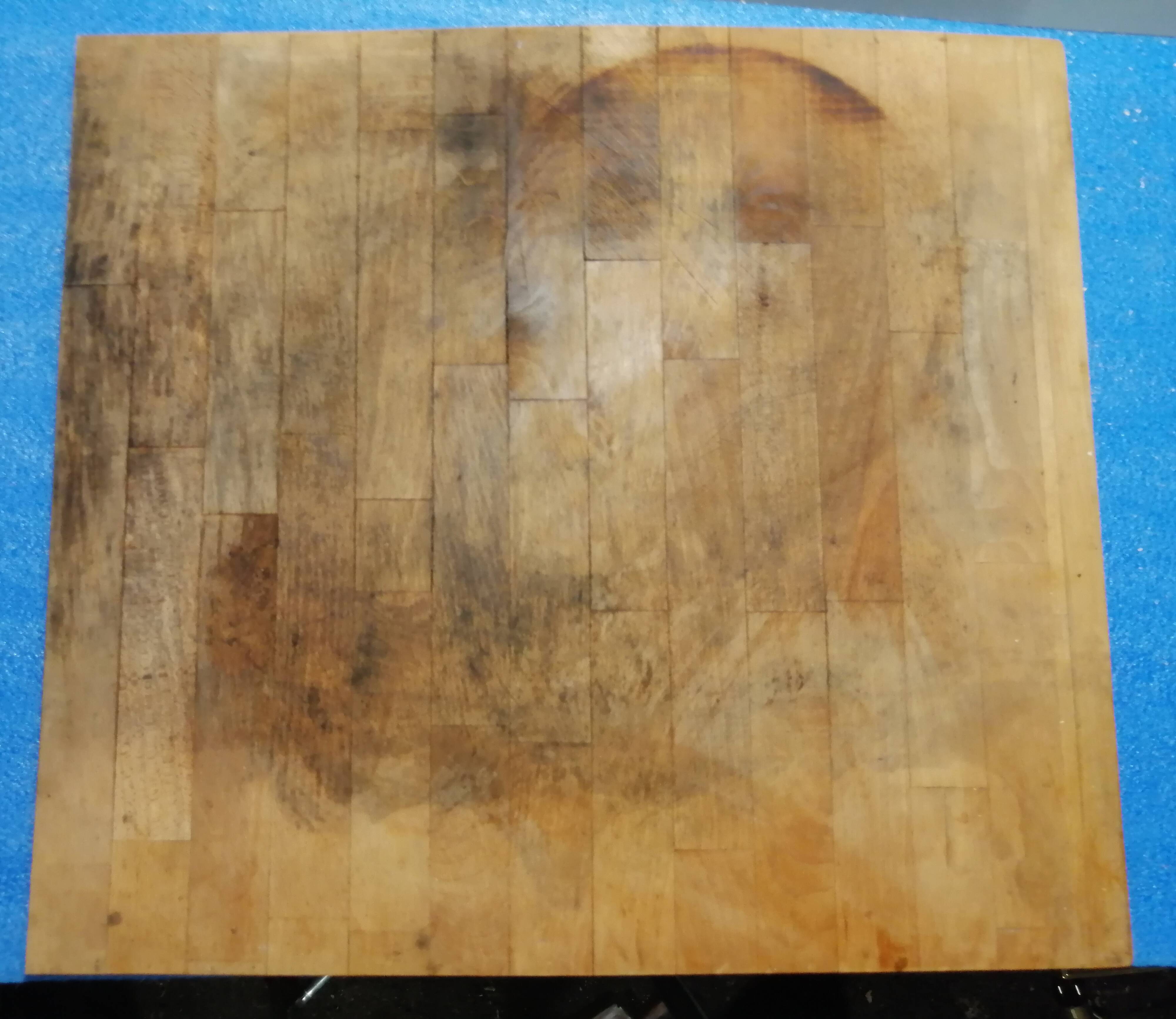 Plank log in marquetry