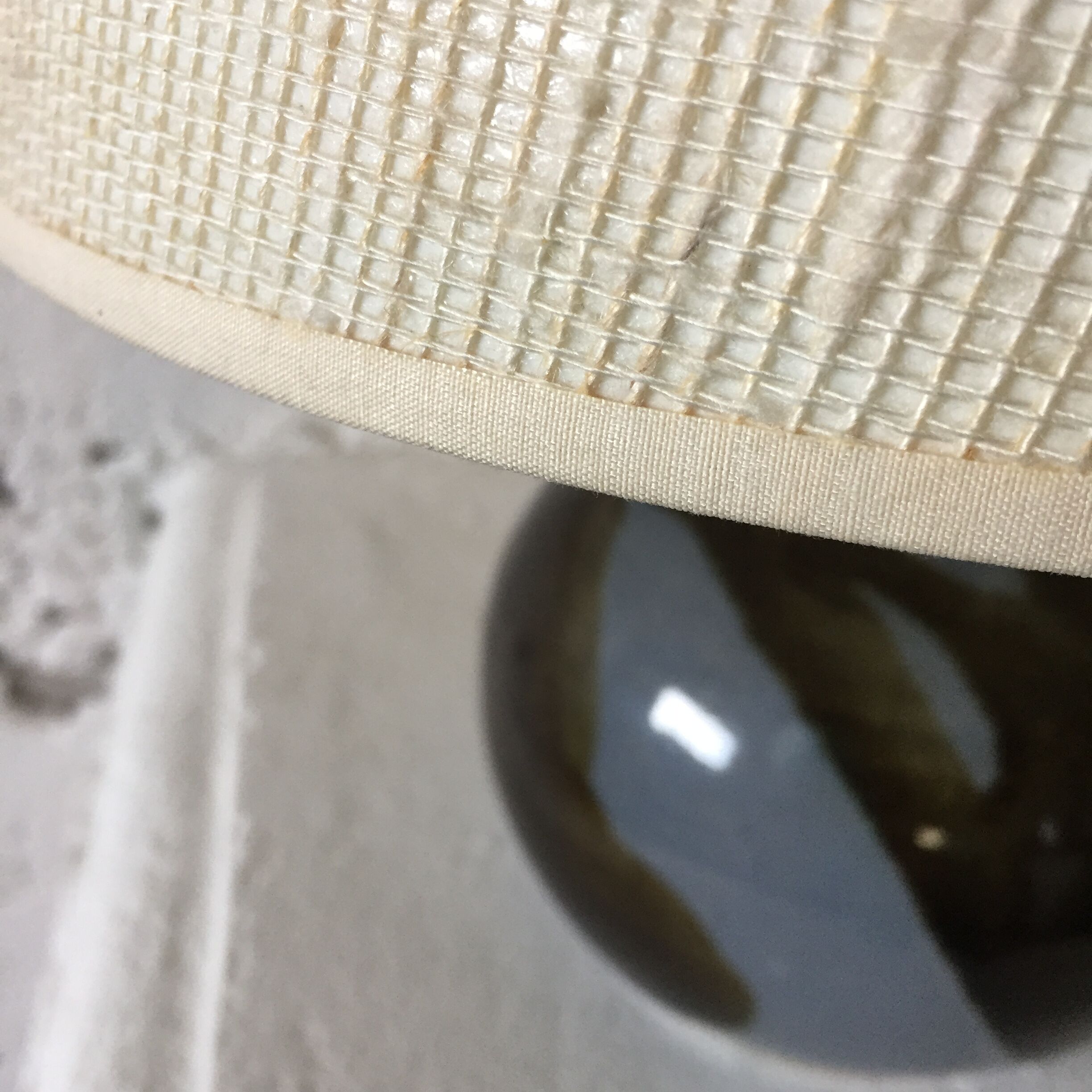 Blue ceramic lamp, circa 1980.