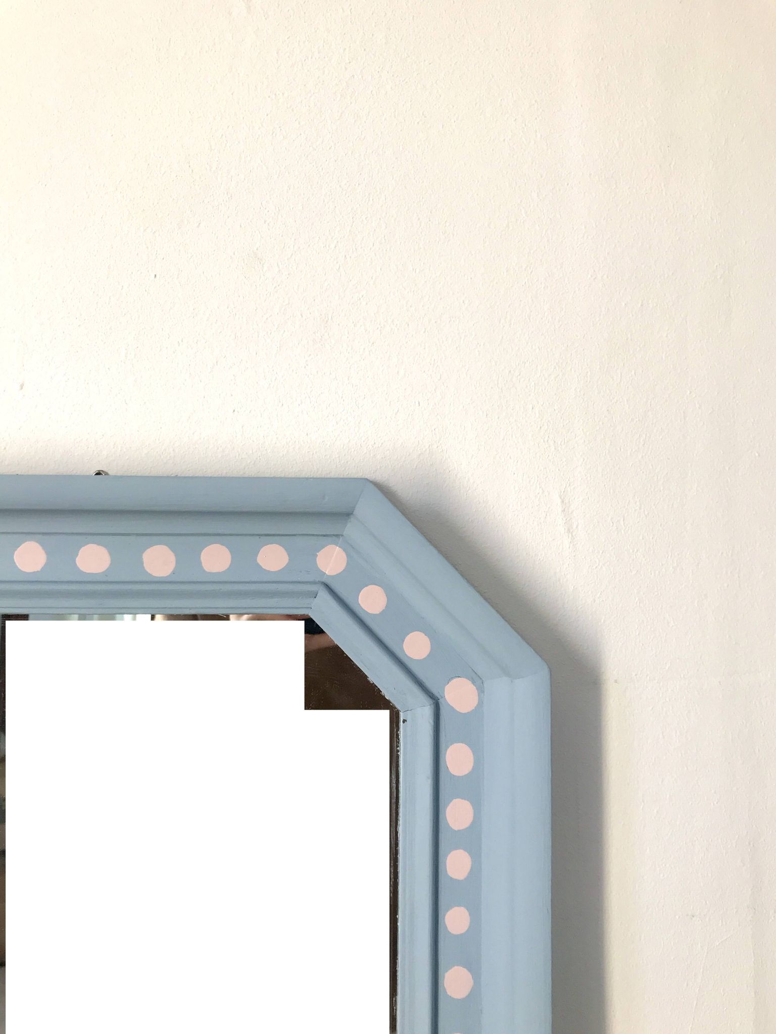Painted wooden mirror, Folk Art patterns - 72 x 41.5 cm