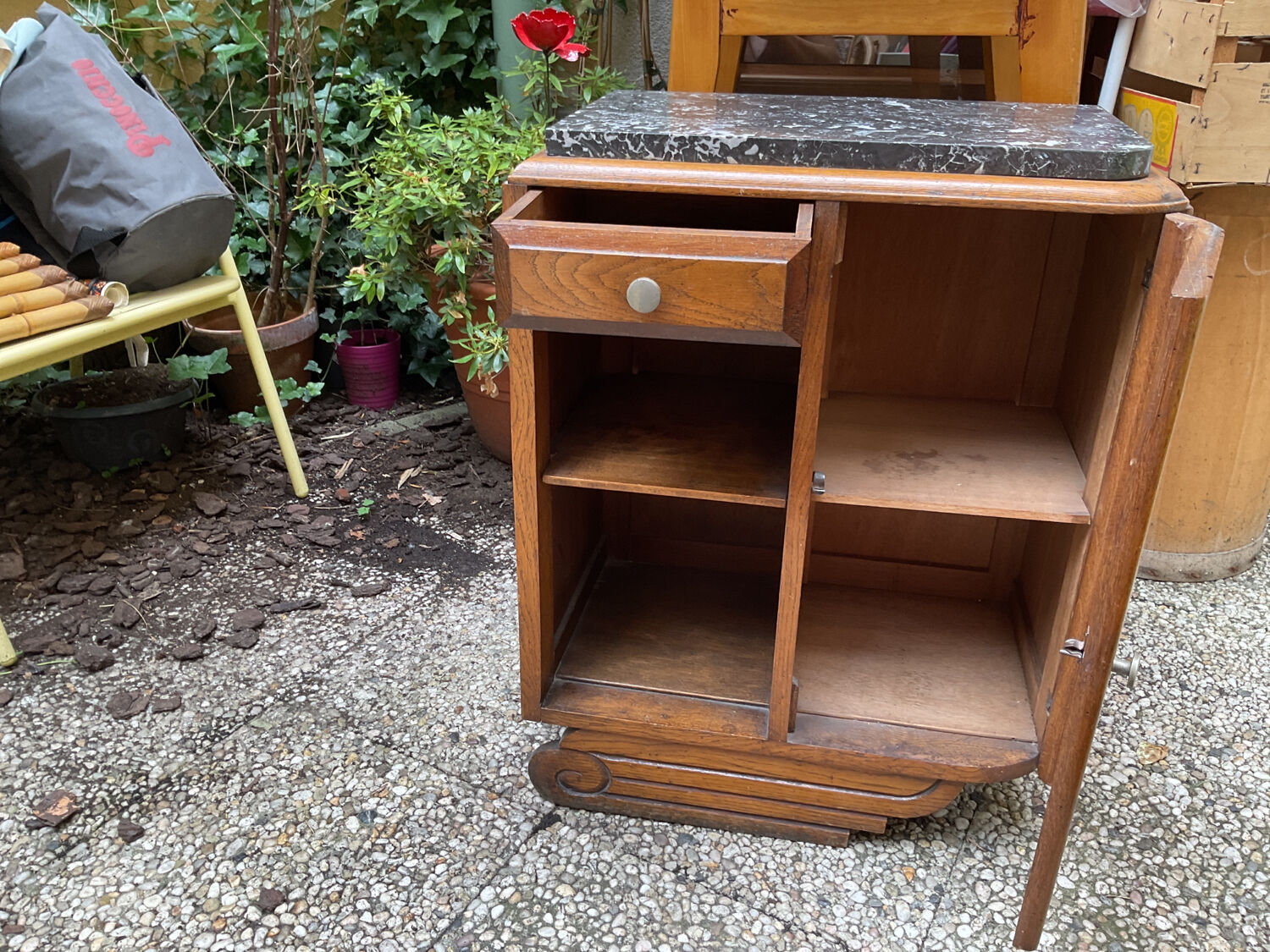 Vintage marble nightstand