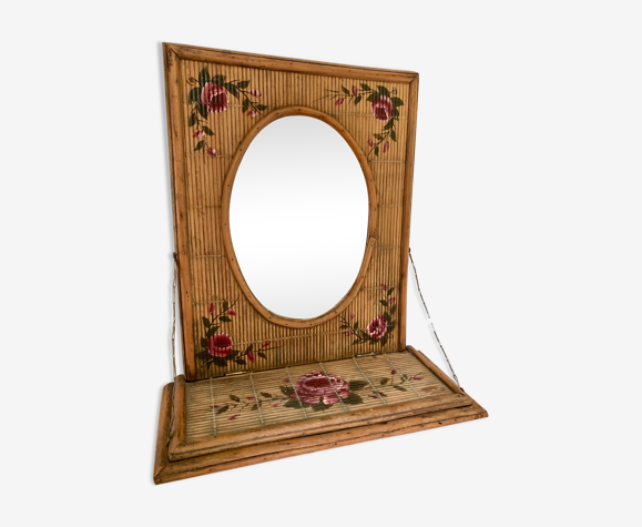 Rattan mirror to hang