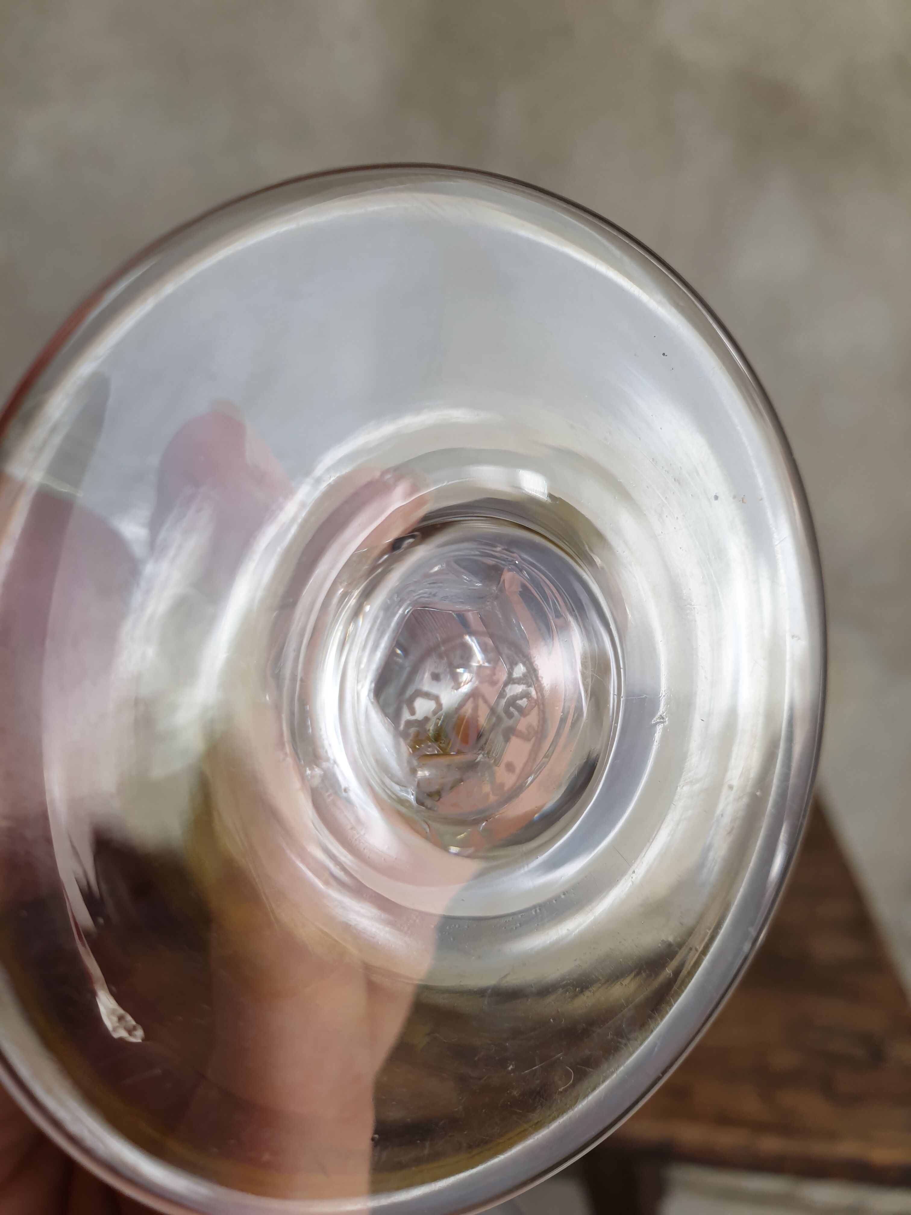 set of 7 crystal glasses