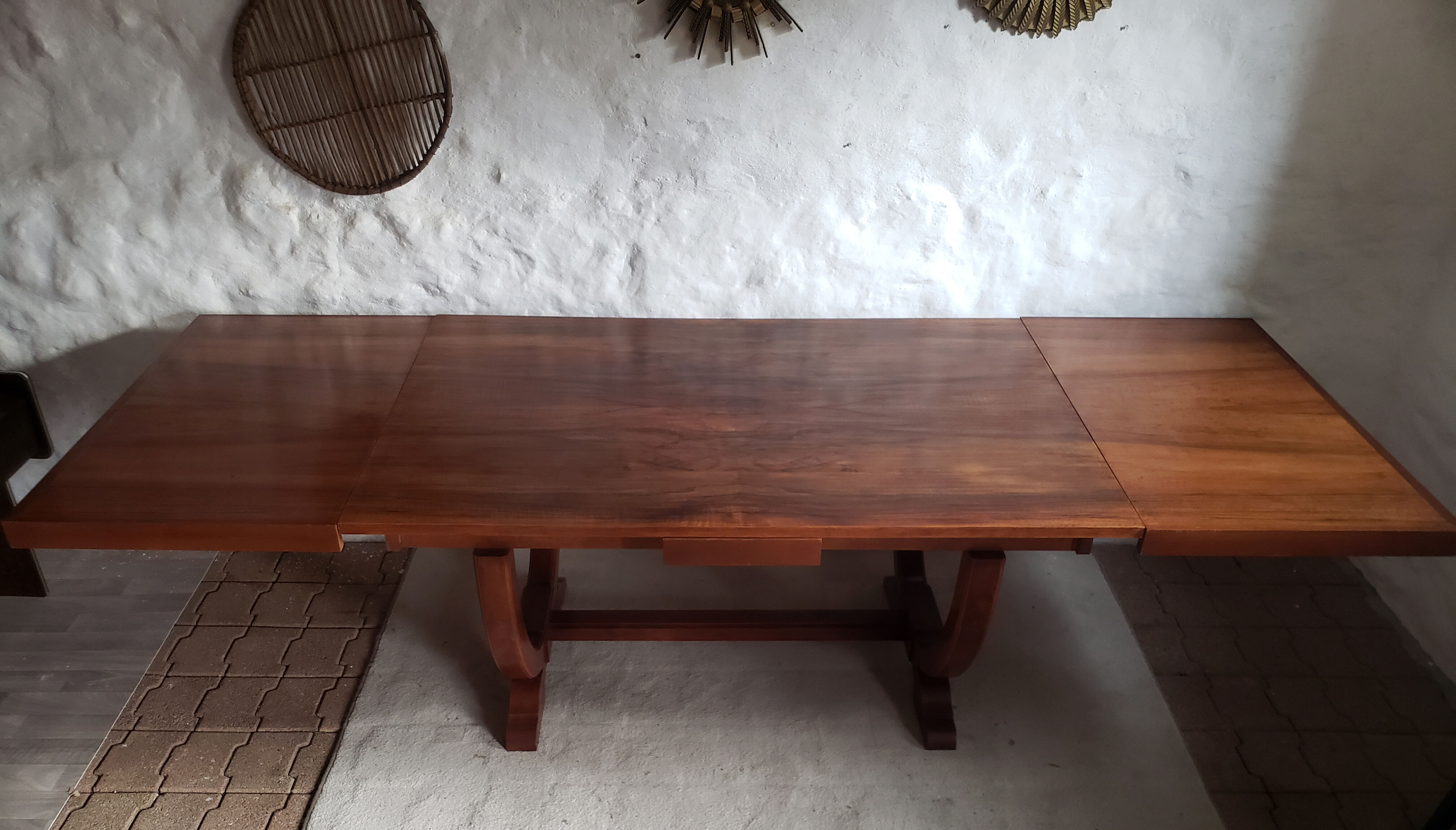 Walnut art-deco table