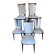 Set of 6 Art Deco chairs in solid mahogany and faux leather. Circa 1940.