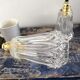 Set of two electrified chiseled glass sconces to nine