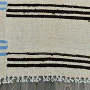Tapis de chanvre vintage texturé neutre, 168x304cm