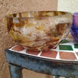 Set of Marmorean glass cups from Soisy Glassworks on school
