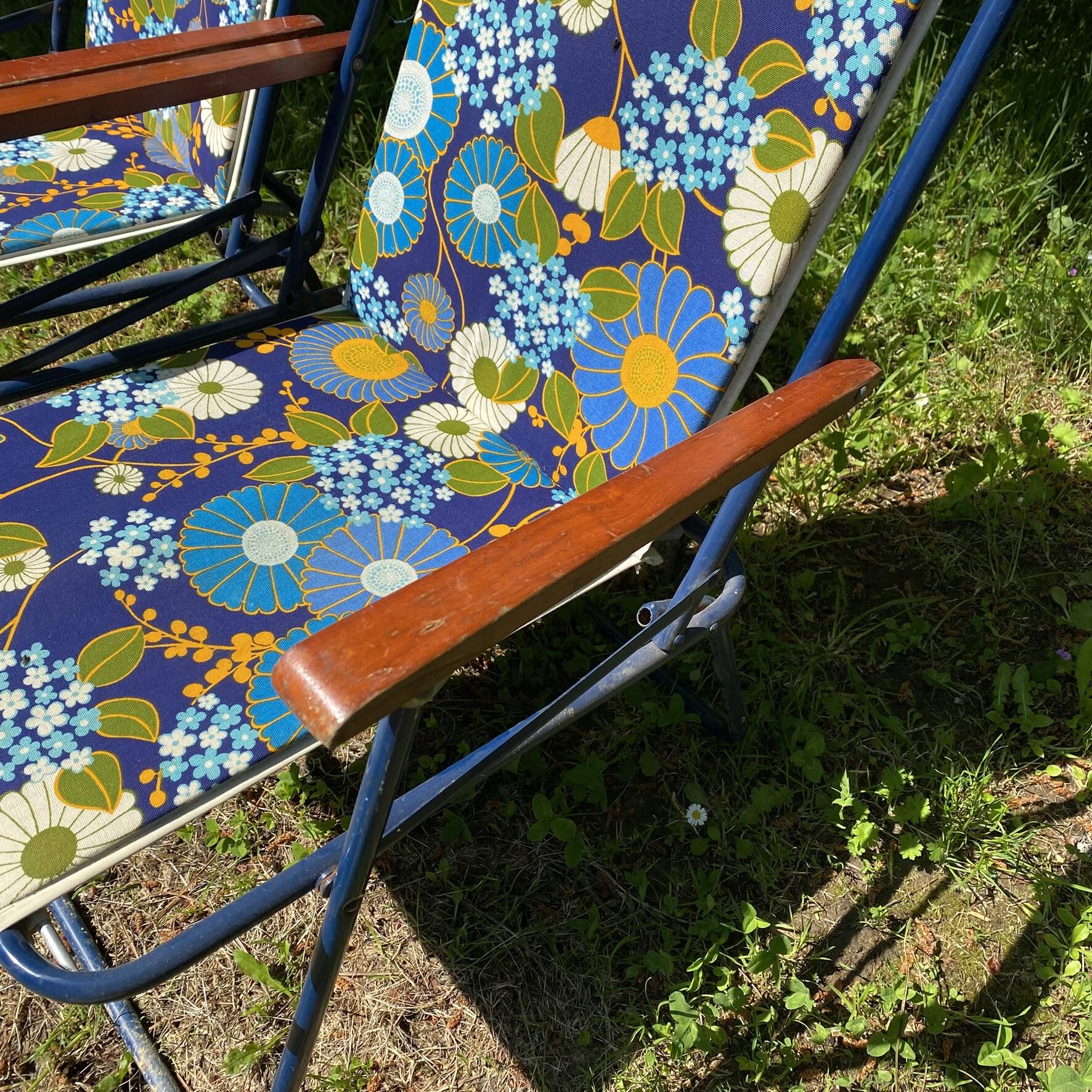 Chaises de camping pliantes années 70 , chaises de jardin