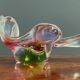 Pink and green Glass bowl by Josef Hospodka 1960s