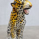 Vintage Italian handmade ceramic Leopard Cheetah sculpture