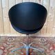 Set of 4 swivel shell chairs – 1980s – Karisma – Leather & Chrome metal