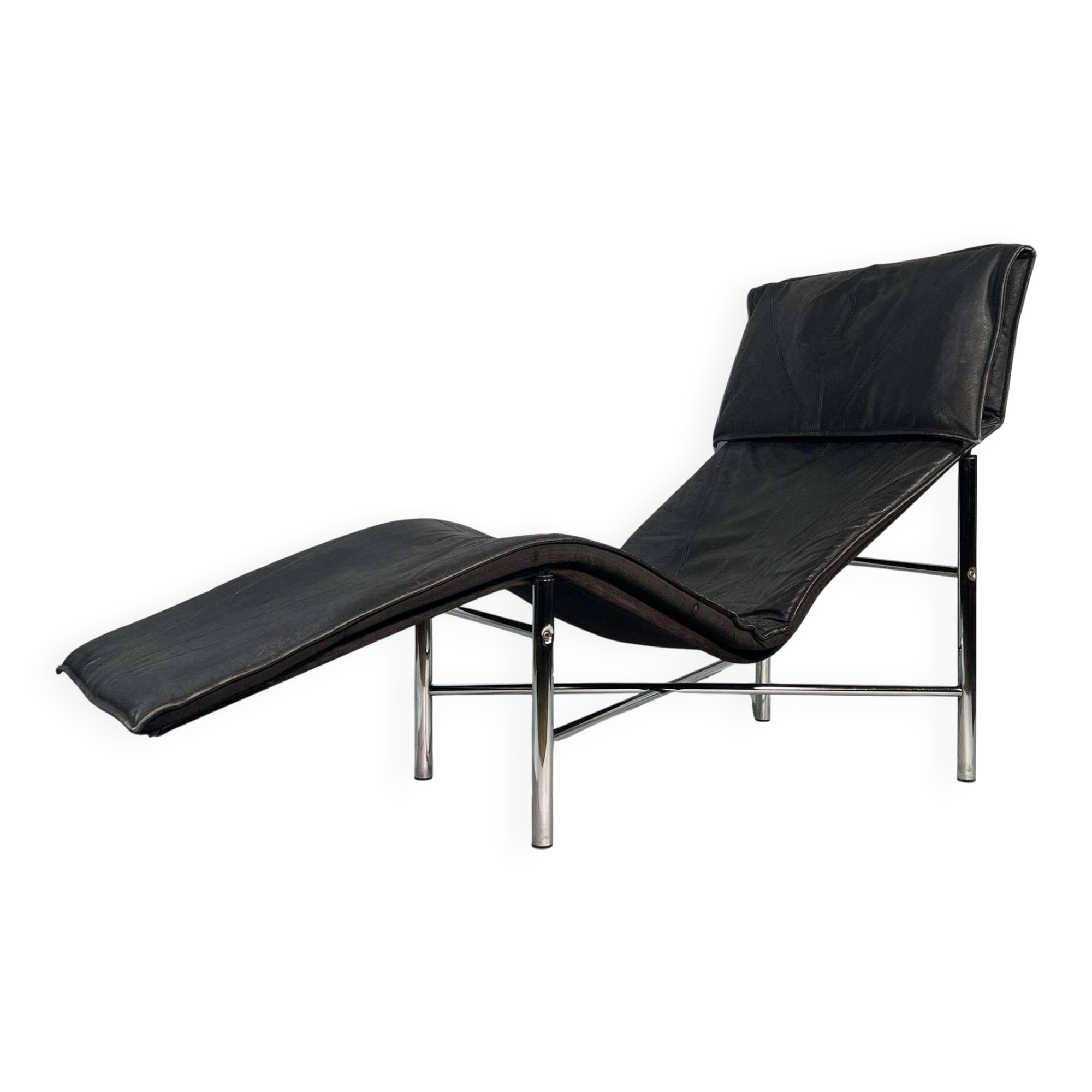 "Lounge Chair model 'Skye' Tjord Björklund for Ikea (1985, black leather)"