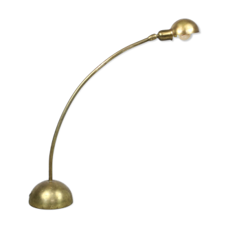 Mid-century brass arc table lamp