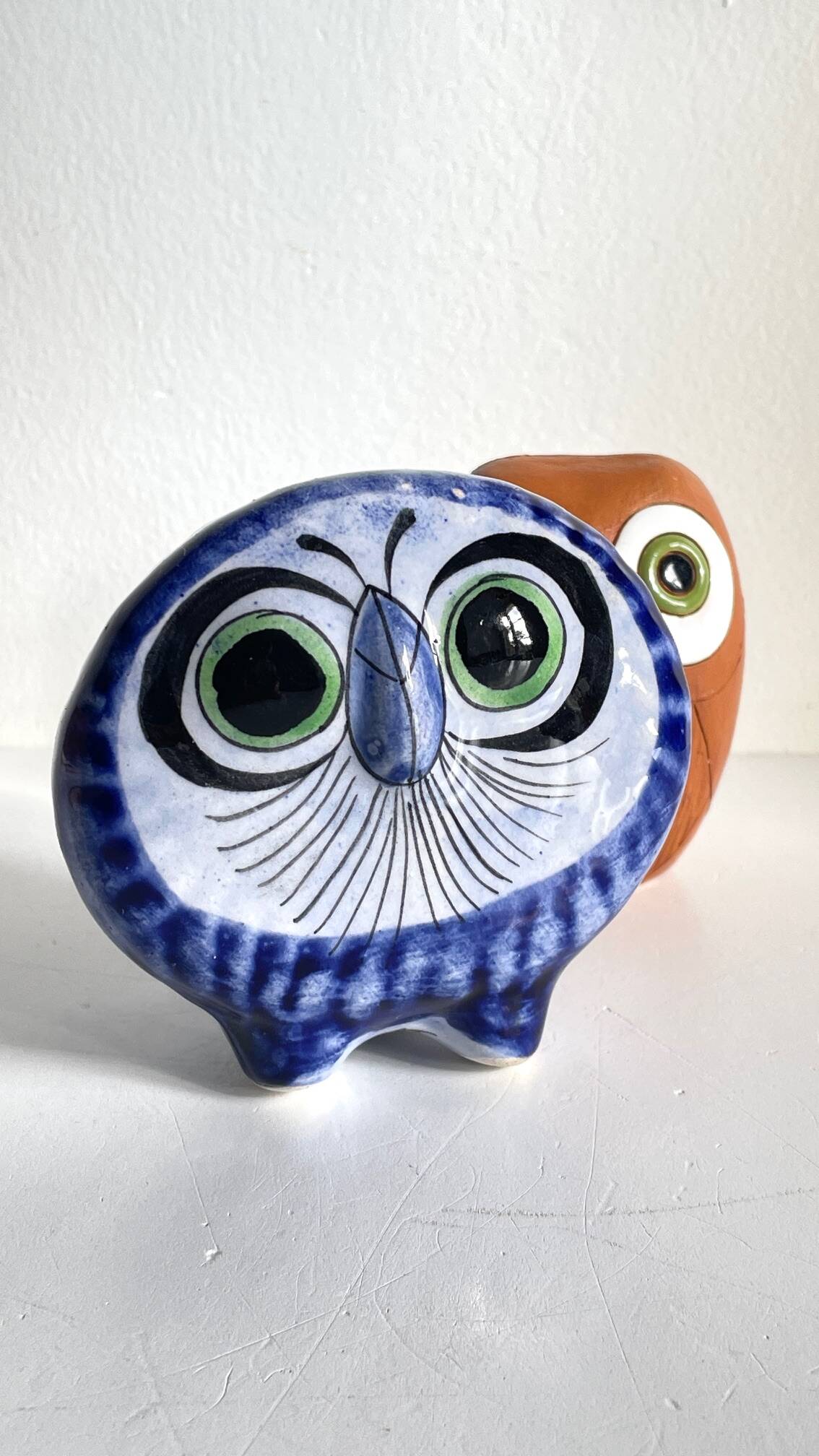 Vintage Handmade Ceramic Owls