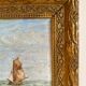 Ancient painting, Marine, signed 20th century