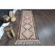 Handwoven Orange Wool Turkish Oushak Runner Rug 99x343