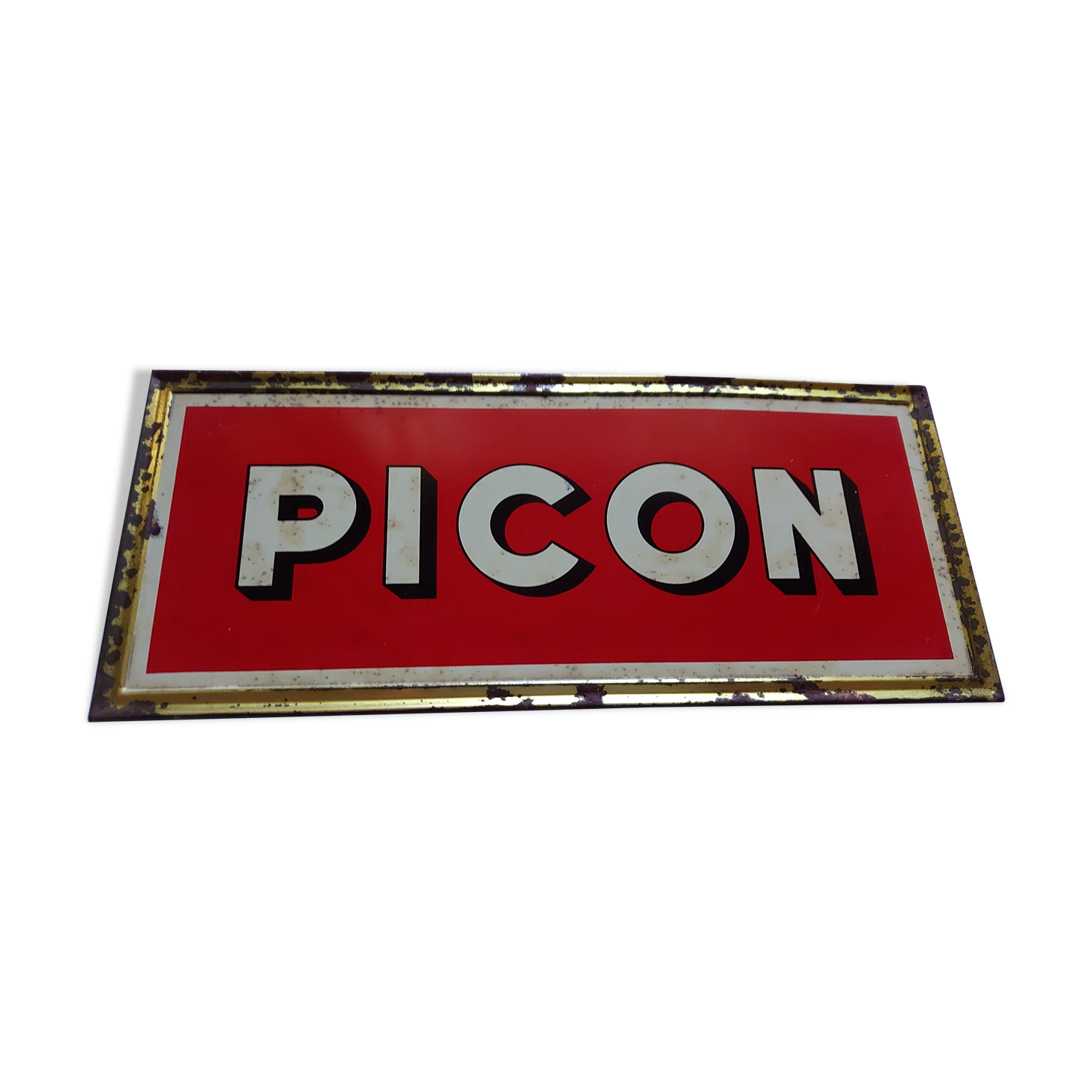Plaque publicitaire authentique en tôle " PICON "