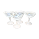 Lot of 4 cups cut & engraved champagne 19th hand Baccarat