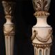 Italian lacquered Louis XVI-style console table with marble top