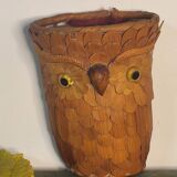 Wicker basket owls