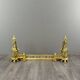 Paire de chenets en bronze doré, style Louis XVI, XIXe Siècle