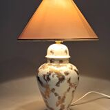 Fine porcelain lamp gilded with gold by Laure Selignac, Paris.