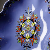 Vintage Chartres model faience and enamel pocket bowl from Longwy.