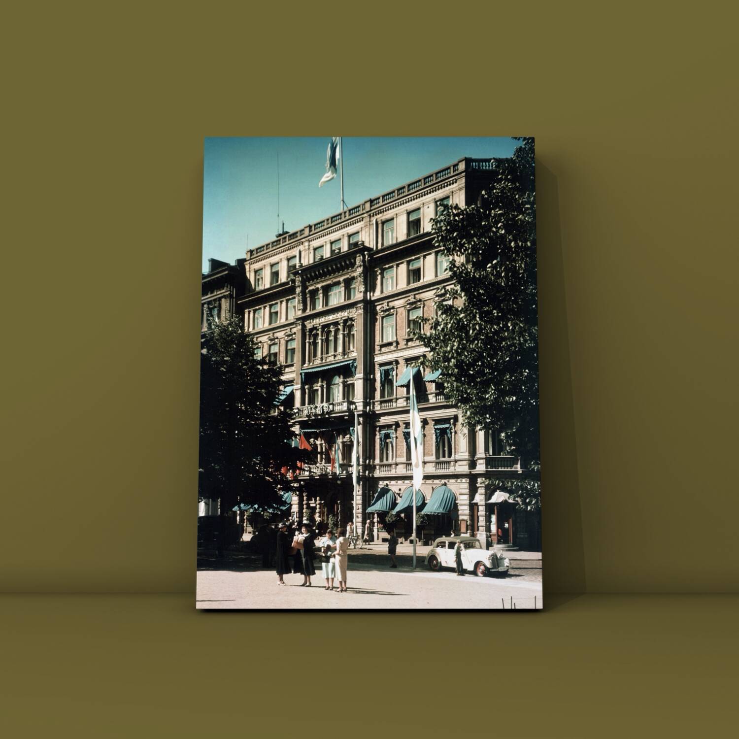 Fine art Hotel Kamp, Helsinki, 1930 with white border, limited edition, rare find in original color