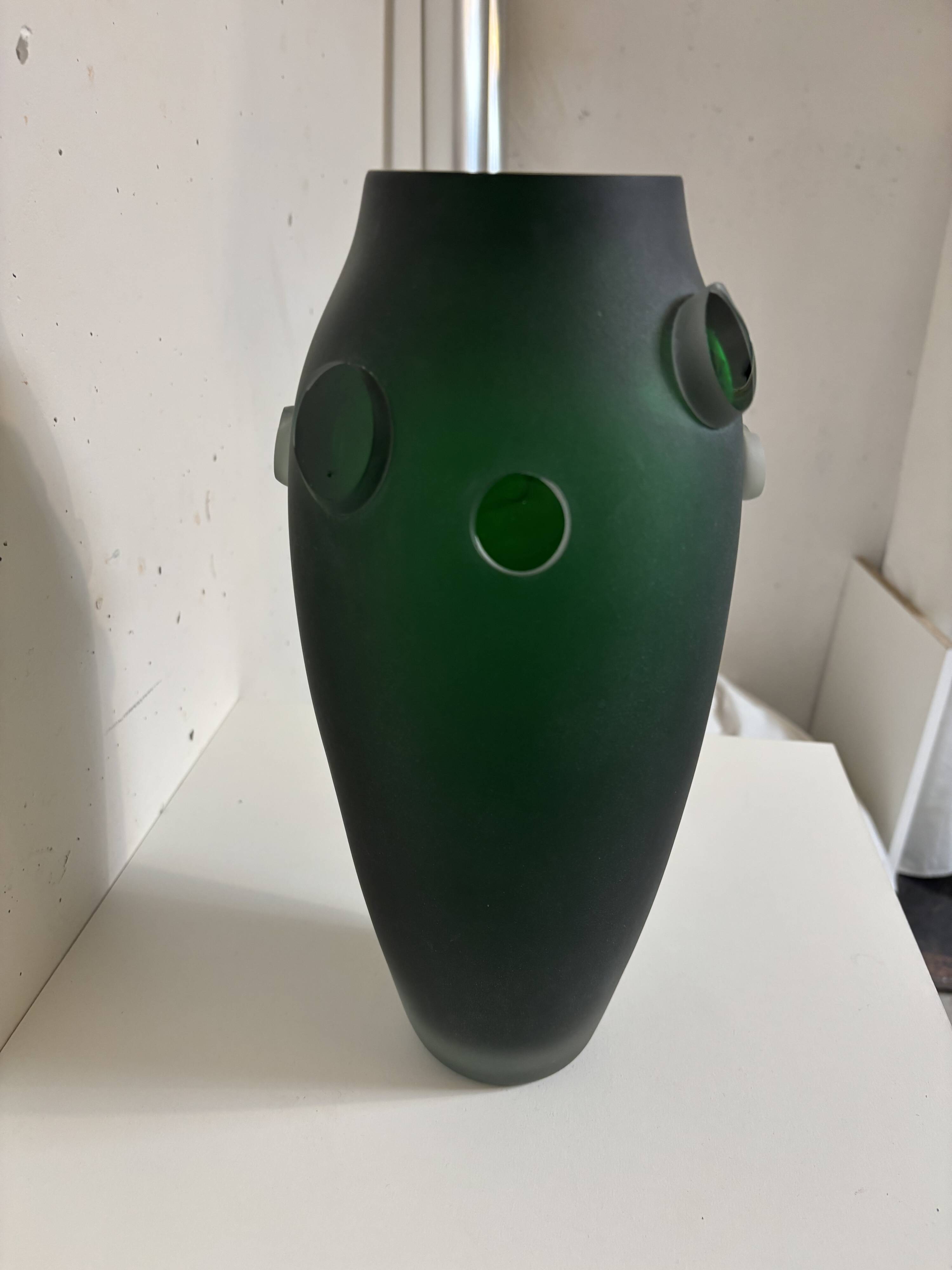 Blown glass sculpture vase, Fernando Agostinho 1999