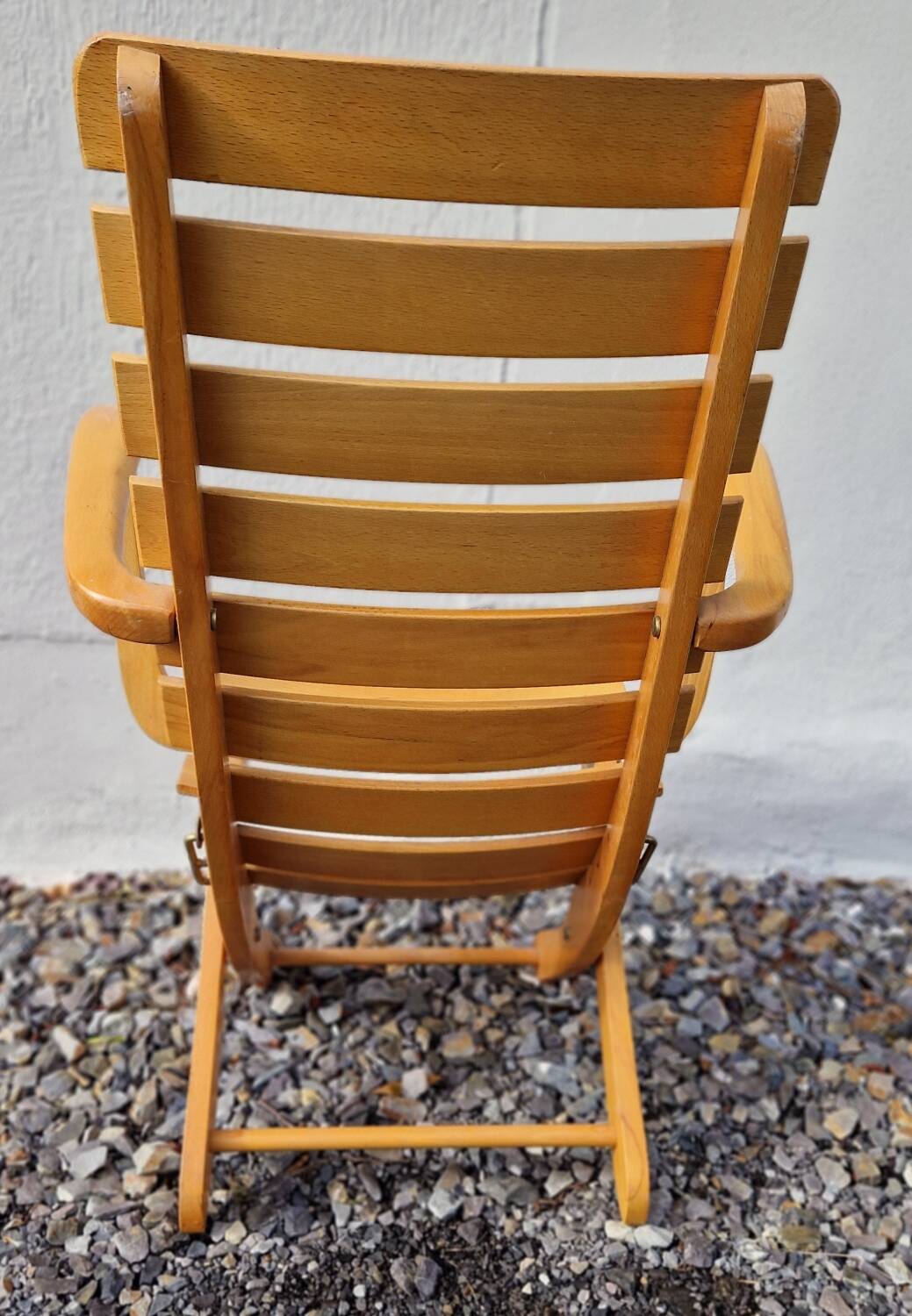 Clairitex 70s Adjustable Wooden Armchair with 3 Positions