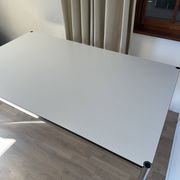 USM Haller desk in pearl grey laminate