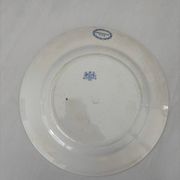 Assiette plate ancienne terre de fer bleu clair HB choisy le roi modèl