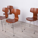 4 chaises modèle 3103 par Arne Jacobsen pour Fritz Hansen, années 1970