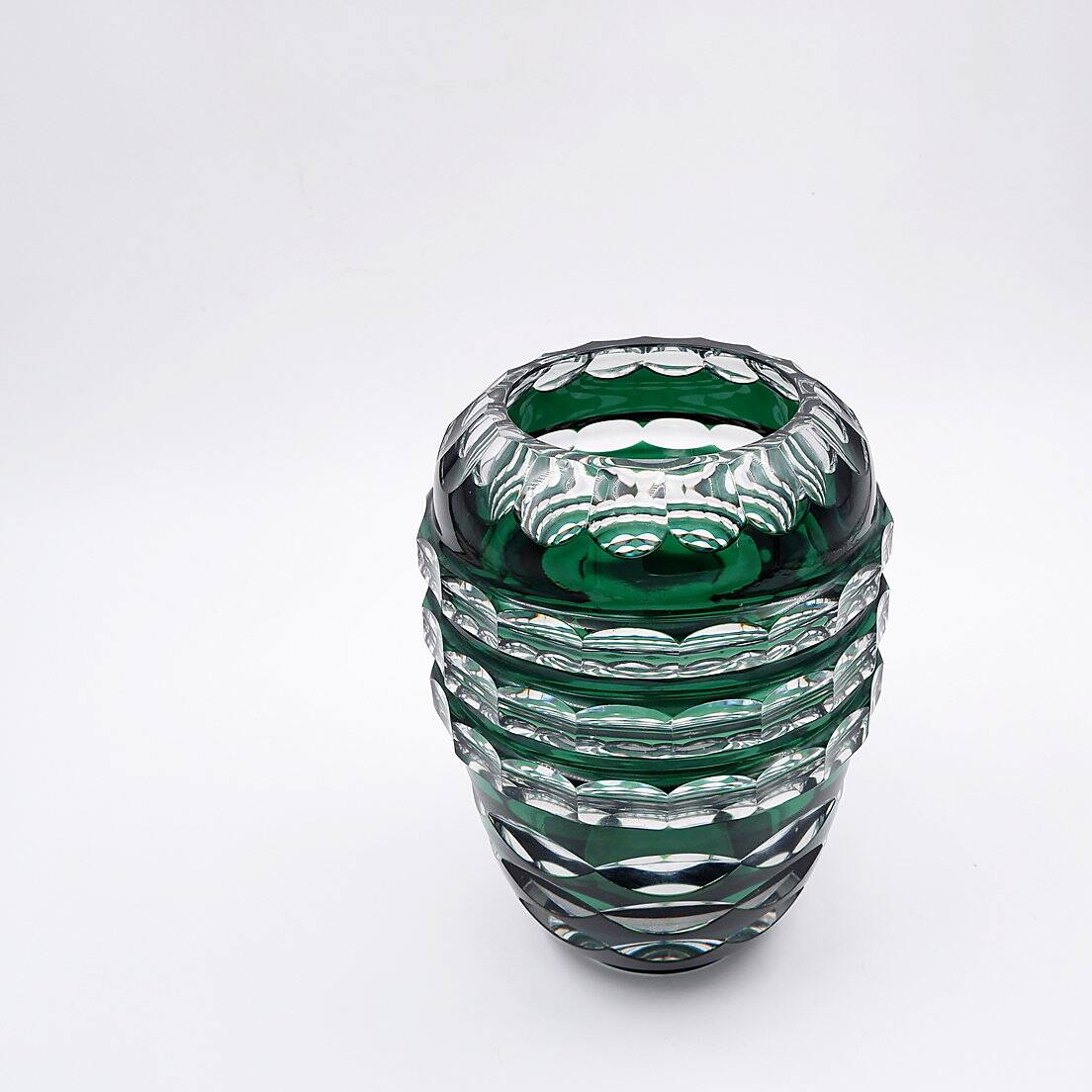 Val Saint Lambert Crystal Art Deco Vase