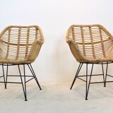 Gorgeous dutch wicker & steel chairs