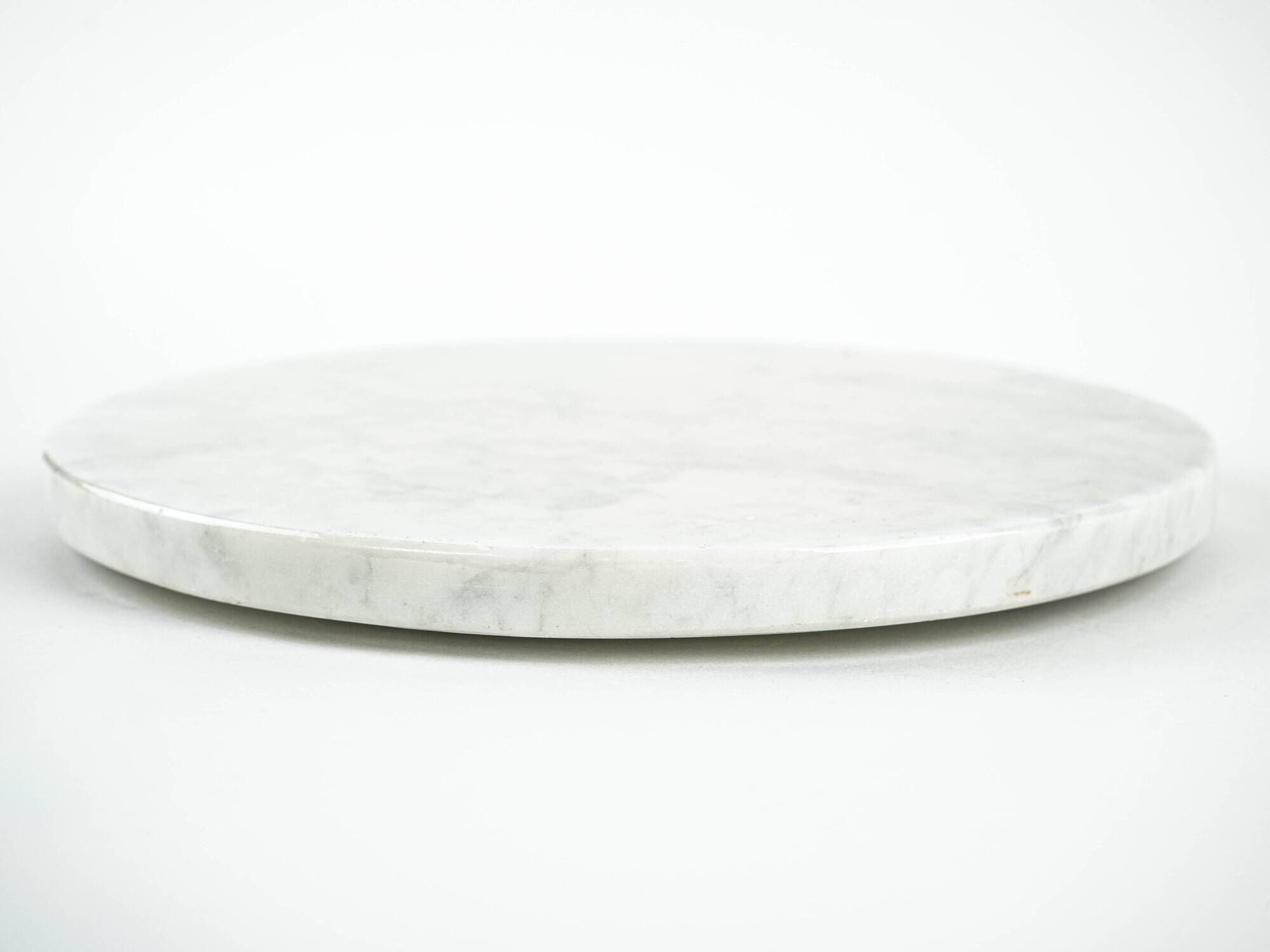 Marble platter with modernist Bauhaus-inspired form, Europe, 1970s