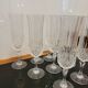 9 crystal champagne flutes from Arques model Longchamp